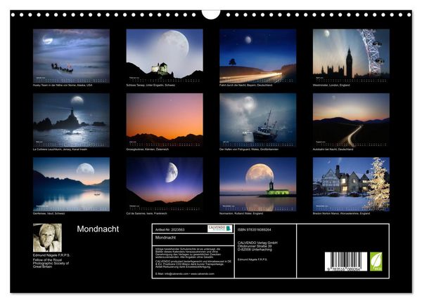 Produktbild: Mondnacht (Wandkalender 2026 DIN A3 quer), CALVENDO Monatskalender