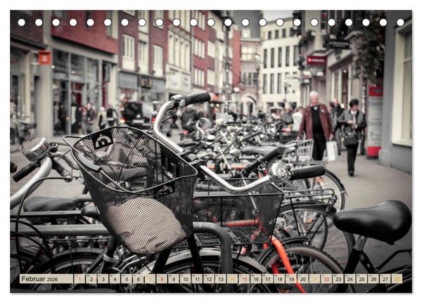 Produktbild: Fahrrad Alltag - Film Noir Style (Tischkalender 2026 DIN A5 quer), CALVENDO Monatskalender