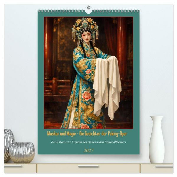Produktbild: Masken und Magie &ndash; Die Gesichter der Peking-Oper (hochwertiger Premium Wandkalender 2027 DIN A2 hoch), Kunstdruck in Hochglanz