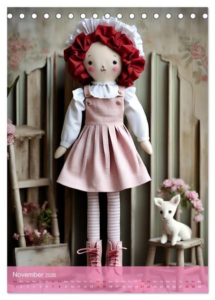 Produktbild: Romantic Dolls (Desk Calendar 2026 DIN A5 portrait), CALVENDO 12 Month DeskCalendar