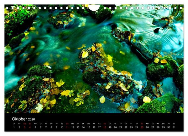 Produktbild: Geheimnisvolle B&auml;che und Fl&uuml;sse (Wandkalender 2026 DIN A4 quer), CALVENDO Monatskalender