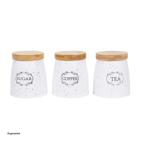Produktbild: neuetischkultur Brot-, Kaffee-, Tee- und Zuckervorratsdose 4-teiliges Set