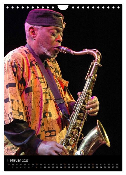Produktbild: Jazz Saxophonisten 2026 (Wandkalender 2026 DIN A4 hoch), CALVENDO Monatskalender