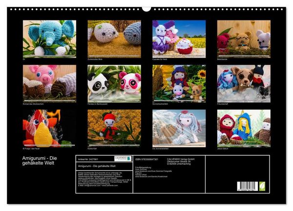 Produktbild: Amigurumi - Die geh&auml;kelte Welt (Wandkalender 2027 DIN A2 quer), CALVENDO Monatskalender
