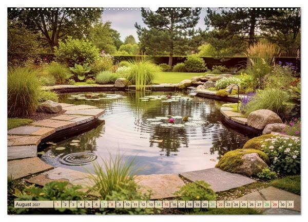 Produktbild: Oase im Garten (Wandkalender 2027 DIN A2 quer), CALVENDO Monatskalender