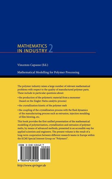 Produktbild: Mathematical Modelling for Polymer Processing