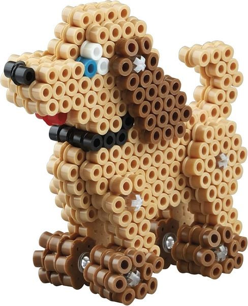 Produktbild: Hama 3253 - Geschenkpackung 3D Hund und Katze, ca. 2500 Midi-B&uuml;gelperlen, Stiftplatte und Zubeh&ouml;r