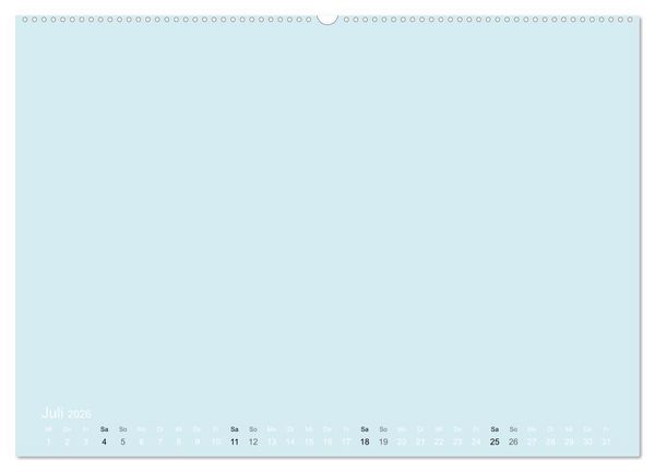 Produktbild: Bastelkalender - hell Blau (Wandkalender 2026 DIN A2 quer), CALVENDO Monatskalender
