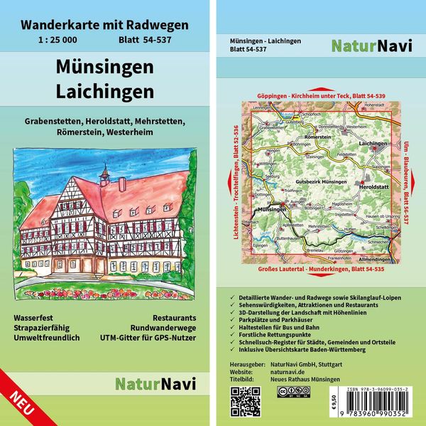 Produktbild: M&uuml;nsingen - Laichingen 1 : 25 000, Blatt 54-537