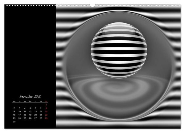 Produktbild: Optische Kunst im Quadrat (Wandkalender 2026 DIN A2 quer), CALVENDO Monatskalender