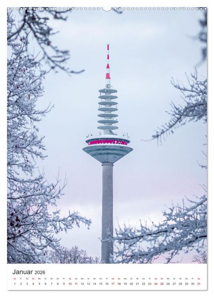 Produktbild: Frankfurt am Main, eine Stadt voller Magie (Wandkalender 2026 DIN A2 hoch), CALVENDO Monatskalender