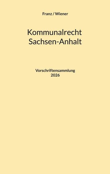 Produktbild: Kommunalrecht Sachsen-Anhalt