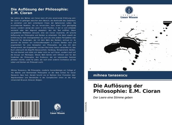 Produktbild: Die Aufl&ouml;sung der Philosophie: E.M. Cioran