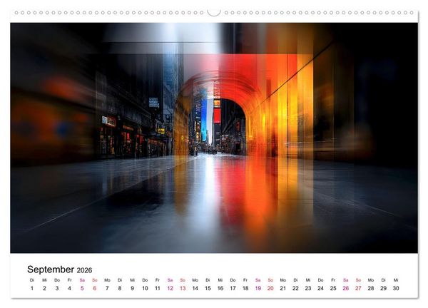 Produktbild: Stadt Lichter (Wandkalender 2026 DIN A2 quer), CALVENDO Monatskalender