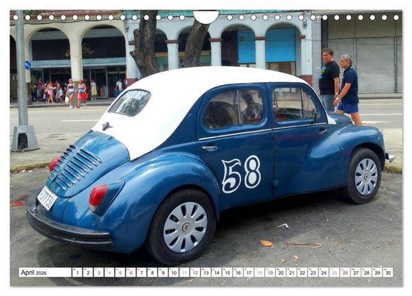 Produktbild: RENAULT 4CV - Frankreichs K&auml;fer auf Kuba (Wandkalender 2026 DIN A4 quer), CALVENDO Monatskalender