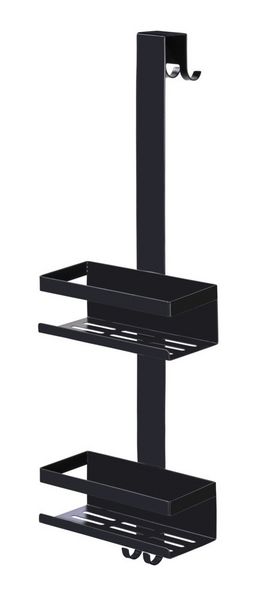 Produktbild: Duschcaddy Mod. Bribano Duo, schwarz, Edelstahl, 23x71x18 cm, Einh&auml;ngen ohne Bohren
