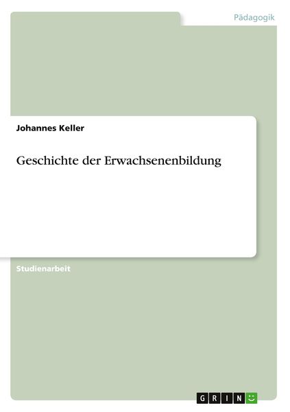 Geschichte der Erwachsenenbildung