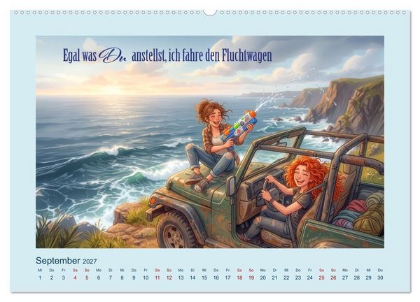 Produktbild: Freundin - Schwester - Lieblingsmensch (hochwertiger Premium Wandkalender 2027 DIN A2 quer), Kunstdruck in Hochglanz