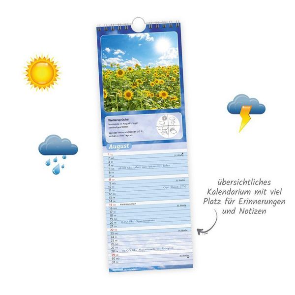 Produktbild: TR&Ouml;TSCH - Streifenkalender Wetterkalender 2027 Notizkalender