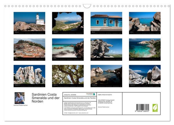 Produktbild: Sardinien Costa Smeralda und der Norden (Wandkalender 2026 DIN A3 quer), CALVENDO Monatskalender
