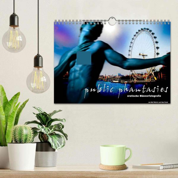 Produktbild: public phantasies - erotische M&auml;nnerfotografie (Wandkalender 2026 DIN A4 quer), CALVENDO Monatskalender