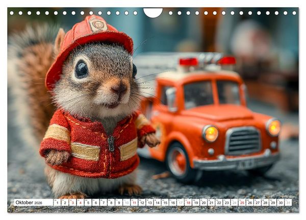 Produktbild: Eichh&ouml;rnchen - Die lustigen Tiere und ihre Berufe im Wald (Wandkalender 2026 DIN A4 quer), CALVENDO Monatskalender