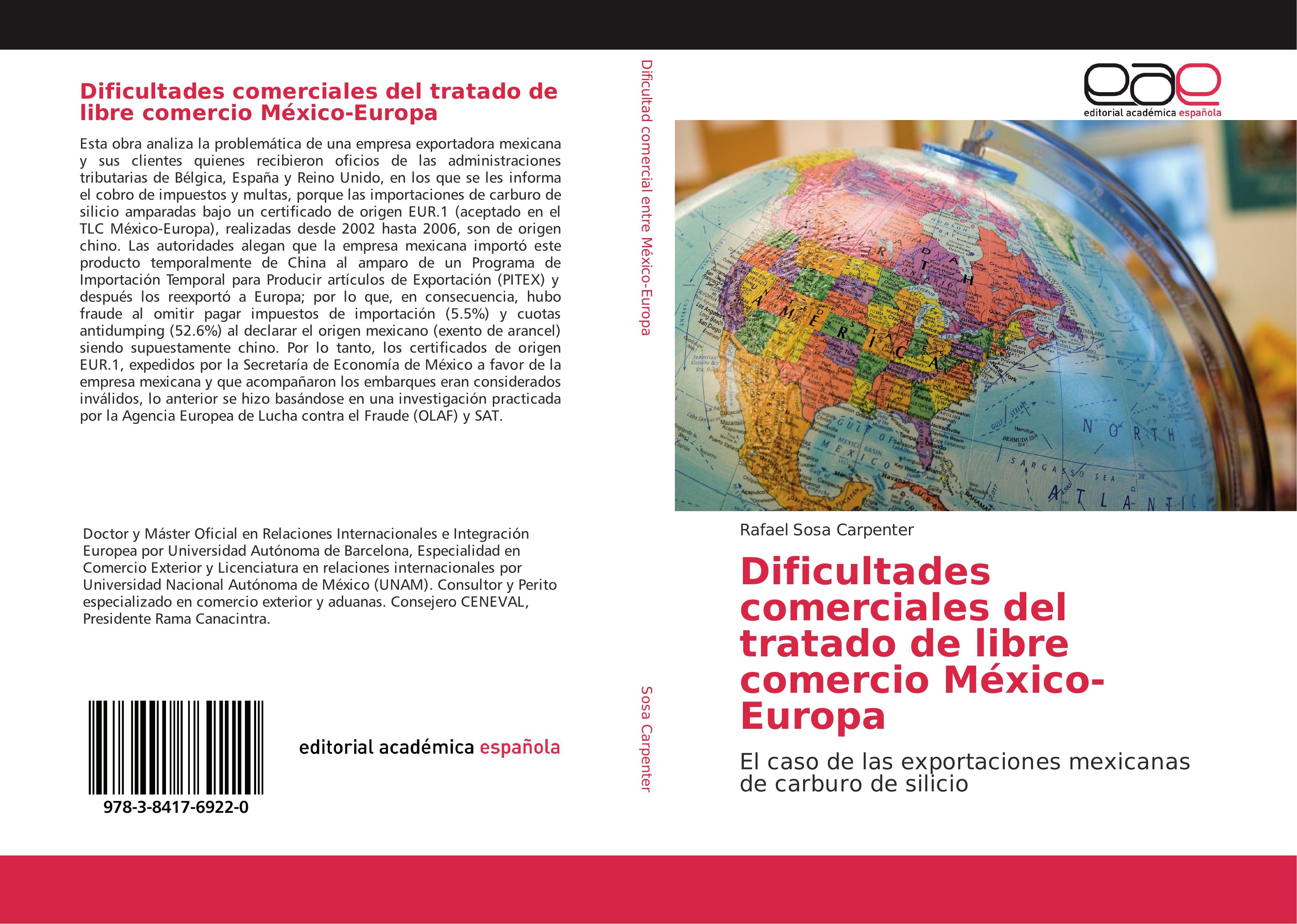 Produktbild: Dificultades comerciales del tratado de libre comercio M&eacute;xico-Europa