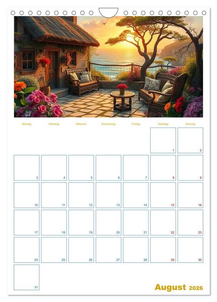 Produktbild: Cottagetr&auml;ume - Ein Jahr voller l&auml;ndlicher Magie (Wandkalender 2026 DIN A4 hoch), CALVENDO Monatskalender