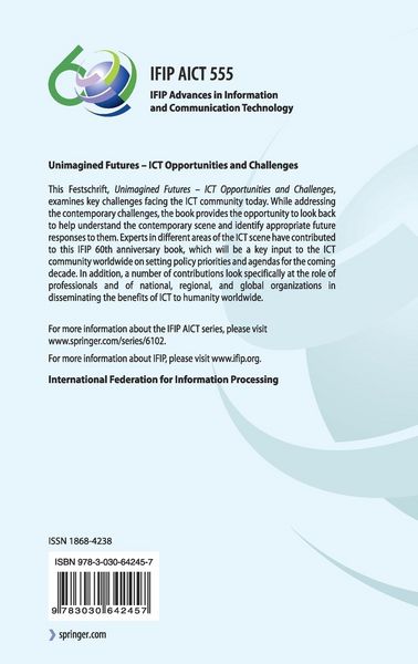 Produktbild: Unimagined Futures &ndash; ICT Opportunities and Challenges