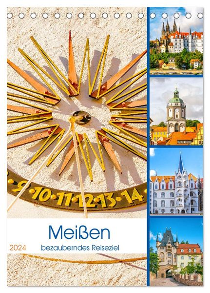 Meißen - bezauberndes Reiseziel (Tischkalender 2024 DIN A5 hoch), CALVENDO Monatskalender