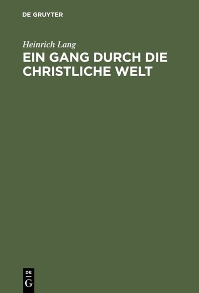 Produktbild: Ein Gang durch die christliche Welt