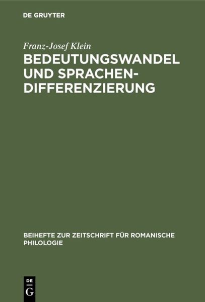 Produktbild: Bedeutungswandel und Sprachendifferenzierung