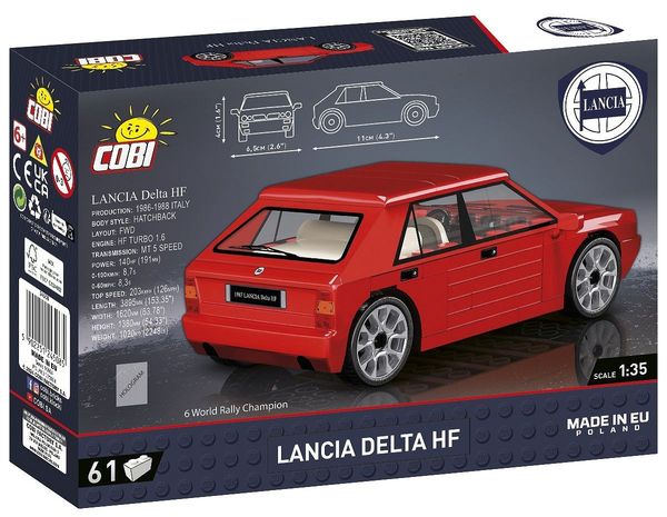Produktbild: COBI 24508 - Lancia Delta HF, Ma&szlig;stab 1:35, Bausatz 61 Klemmbausteine