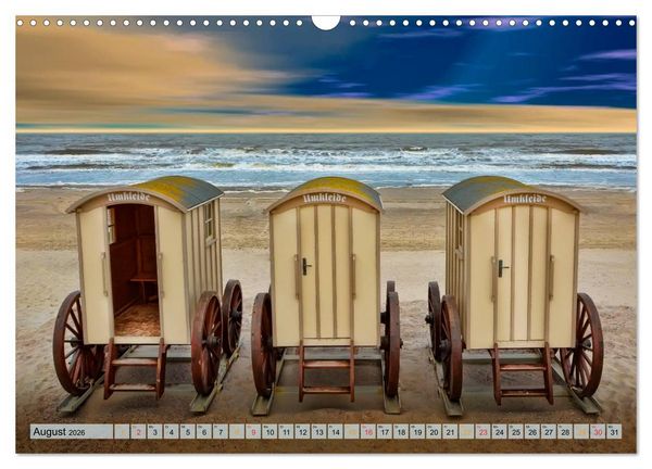 Produktbild: Strandvergn&uuml;gen - an Nordsee und Ostsee (Wandkalender 2026 DIN A3 quer), CALVENDO Monatskalender