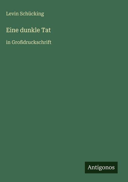 Produktbild: Eine dunkle Tat