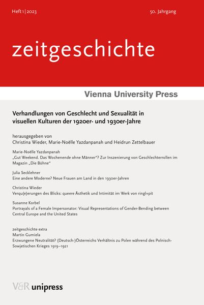 Produktbild: Verhandlungen von Geschlecht und Sexualit&auml;t in visuellen Kulturen der 1920er- und 1930er-Jahre