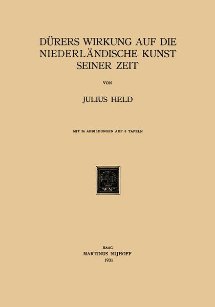 Produktbild: D&uuml;rers Wirkung auf die Niederl&auml;ndische Kunst Seiner Zeit