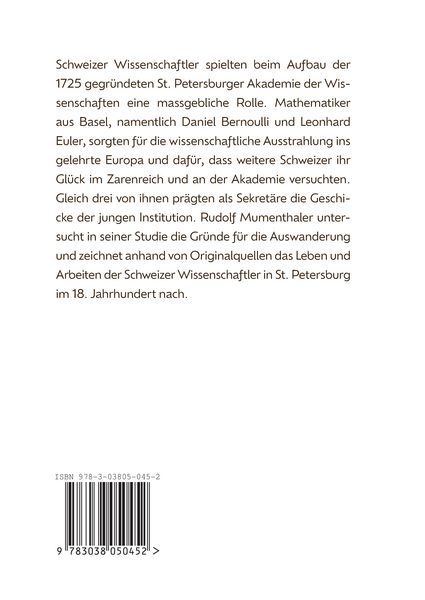 Produktbild: Schweizer Gelehrte an der St. Petersburger Akademie der Wissenschaften 1725-1825