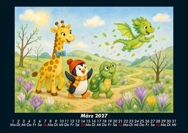 Produktbild: Nala, Pico & Taz in der Drachenwelt 2027 Fotokalender DIN A5