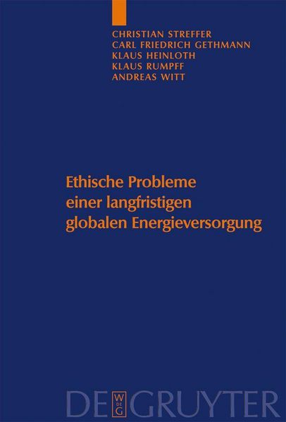 Produktbild: Ethische Probleme einer langfristigen globalen Energieversorgung