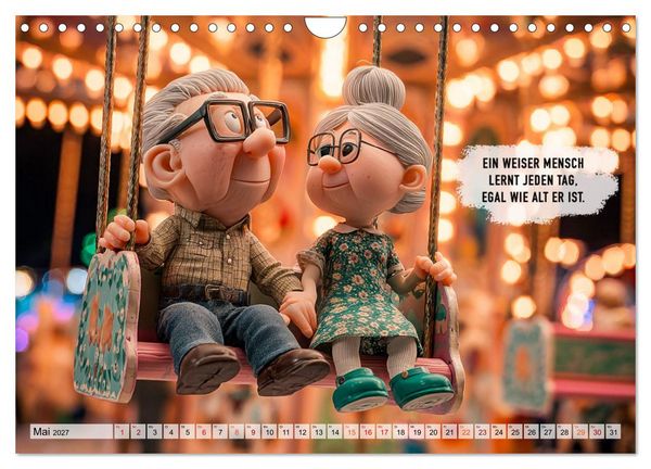 Produktbild: Oma und Opa - Spr&uuml;che &uuml;ber das Alter (Wandkalender 2027 DIN A4 quer), CALVENDO Monatskalender