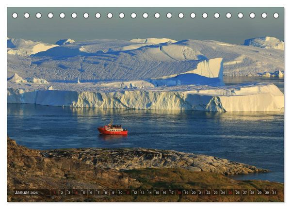 Produktbild: Gr&ouml;nland - Ilulissat und die Diskobucht (Tischkalender 2026 DIN A5 quer), CALVENDO Monatskalender