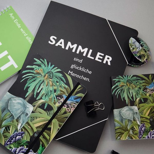 Produktbild: Sammelmappe A4, "Sammler sind gl&uuml;ckliche Menschen." (Johann Wolfgang Goethe)