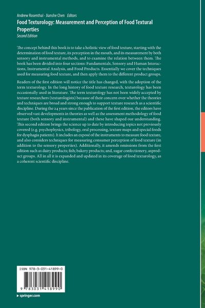 Produktbild: Food Texturology: Measurement and Perception of Food Textural Properties