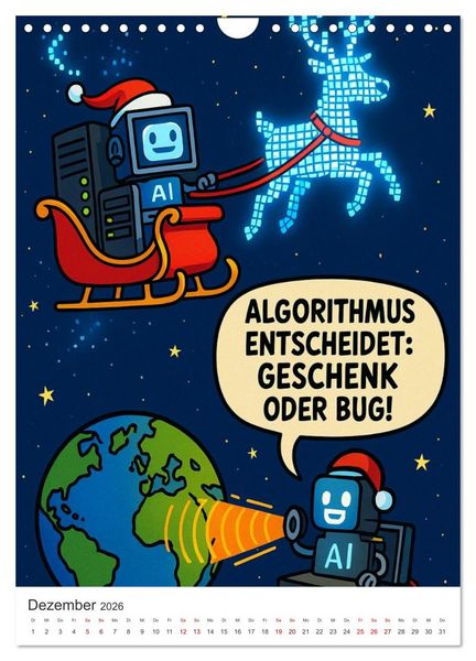 Produktbild: Robo-Champs: Witz trifft auf Chip (Wandkalender 2026 DIN A4 hoch), CALVENDO Monatskalender