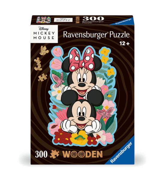 Ravensburger - Wooden Puzzle - Disney Mickey & Minnie, 300 Teile