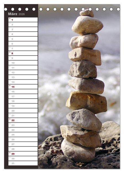 Produktbild: Steinmanderl - Der Steinm&auml;nnchen Geburtstagskalender (Tischkalender 2026 DIN A5 hoch), CALVENDO Monatskalender