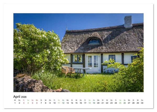 Produktbild: Landh&auml;user mit Charme (Tischkalender 2026 DIN A5 quer), CALVENDO Monatskalender