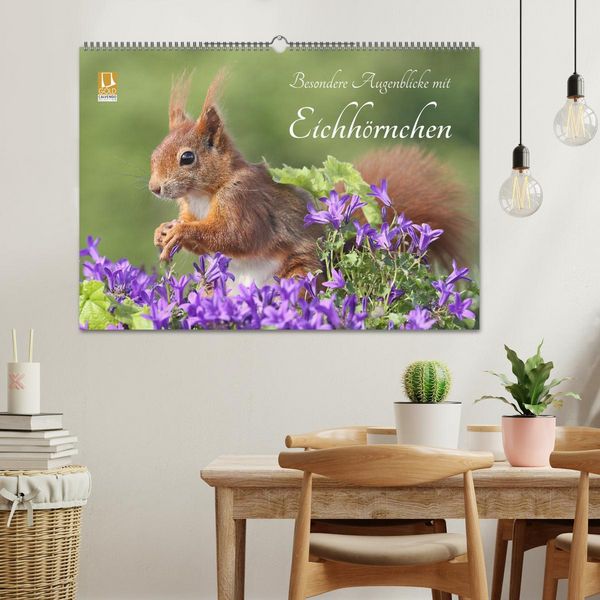 Produktbild: Besondere Augenblicke mit Eichh&ouml;rnchen (Wandkalender 2026 DIN A2 quer), CALVENDO Monatskalender