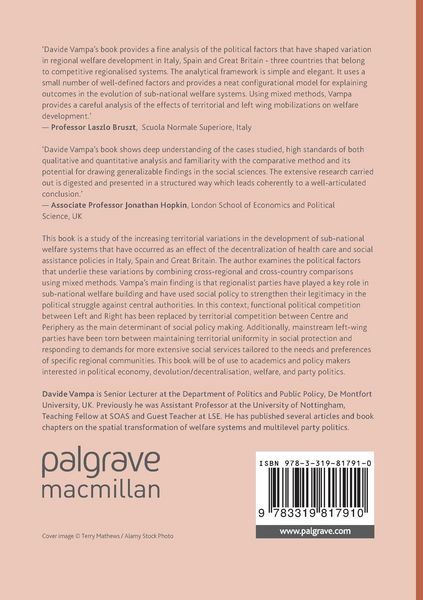 Produktbild: The Regional Politics of Welfare in Italy, Spain and Great Britain